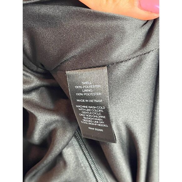 Express Floral Chiffon Sleeveless Halter Fit and Flare Dress Size 12 Navy Blue - Picture 8 of 10